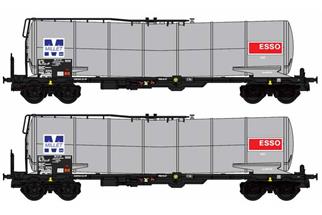 B-Models H0 SNCB Kesselwagen-Set, Millet/Esso, 2-tlg. *werkseitig ausverkauft*