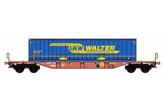 B-Models H0 Touax Containertragwagen Sgns, LKW Walter