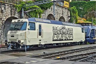 Bemo H0m MOB Elektrolok Ge 4/4 8002, 125 Jahre MOB