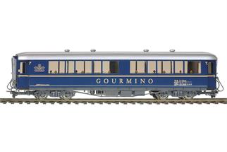 Bemo H0m RhB Saalwagen WR-S 3814 Gourmino, ACPE Alpine Classic Pullman Express