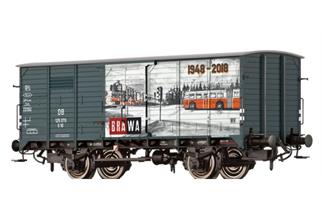 Brawa H0 DB gedeckter Güterwagen G10 70 Jahre Brawa *werkseitig ausverkauft*