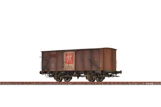 Brawa H0 DB gedeckter Güterwagen G10, Zwilling, patiniert, Ep. III