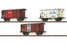 Brawa H0 (DC) SBB Güterwagen-Set, Starke Marken aus der Schweiz, Ep. III, 3-tlg. (SoSe) *werkseitig ausverkauft*