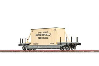 Brawa H0 SBB Tiefladewagen, Brown Boveri & Cie., Ep. II *werkseitig ausverkauft*