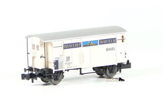 Brawa N SBB gedeckter Güterwagen K2, Brauerei Warteck, Ep. III (Sonderserie) *werkseitig ausverkauft*