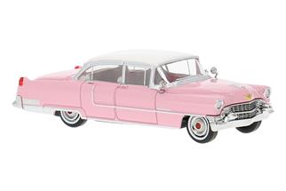 Brekina H0 Cadillac Fleetwood, pink/weiss, 1955