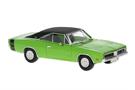 Brekina H0 Dodge Charger, grün/schwarz, 1969