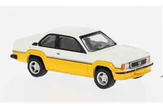 Brekina H0 Opel Ascona B i400, weiss/gelb, 1980