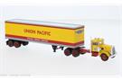 Brekina H0 Peterbilt 281 Koffer-Sattelzug, Union Pacific Trailer Freight Service