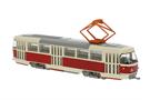 Brekina H0 Tatra T3/T4, hellbeige/rot, 1970