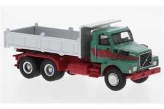 Brekina H0 Volvo N 10 Kipper, grün/rot, 1980 *werkseitig ausverkauft*