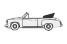 Brekina H0 Wartburg 311 Cabriolet, weiss, 1959 *komplett vorreserviert*