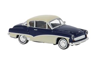 Brekina H0 Wartburg 311 Coupe, dunkelblau/hellbeige, 1959