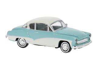 Brekina H0 Wartburg 311 Coupe, hellblau/weiss, 1959