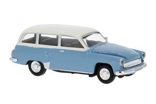 Brekina H0 Wartburg 311 Kombi, hellblau/weiss, 1959