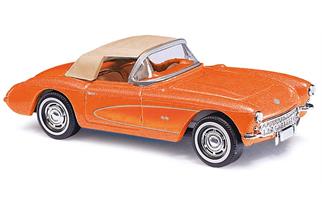 Busch H0 Chevrolet Corvette, Cabrio, orange