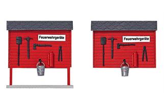 Busch H0 Feuerlöschtafeln *werkseitig ausverkauft*