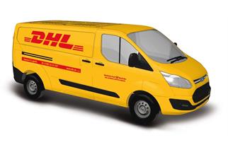 Busch H0 Ford Transit Custom Kastenwagen, DHL *werkseitig ausverkauft*
