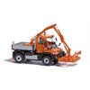 Busch H0 MB Unimog U430 Strassenmeisterei mit Mähwerk *komplett vorreserviert*