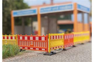 Busch H0 Schrankenzaun, orange/gelb