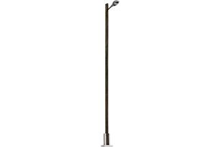 Busch TT Bahnhofsleuchte mit Holzmast, weiss