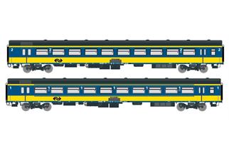Exact-Train H0 NS Reisezugwagen-Set ICR A/B, gelb/blau, Ep. IV, 2-tlg.