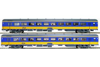 Exact-Train H0 NS Reisezugwagen-Set ICR A/B, gelb/blau, Ep. IV, 2-tlg.