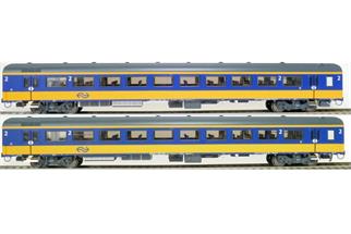 Exact-Train H0 NS Reisezugwagen-Set ICRm Bpmz10/Bpmdz9, gelb/blau, Ep. VI, 2-tlg.