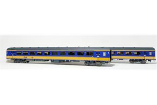 Exact-Train H0 NS/SNCB Reisezugwagen-Set ICRm Bpmez10/Apmz10, gelb/blau, Ep. VI