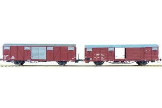 Exact-Train H0 SBB/DR gedecktes Güterwagen-Set Gbs/Gbs 258, Ep. IV, 2-tlg.