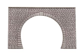 Faller H0 Dekorplatte Tunnelportal, 2-gleisig, Naturstein-Quader