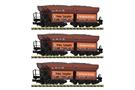Fleischmann N DB Selbstentladewagen-Set 1 Erzzug, Peine+Salzgitter, Ep. IV, 3-tlg.