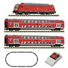 Fleischmann N (DC) DB AG Analog Start Set: Diesellokomotive BR 245 mit Personenzug, DB AG