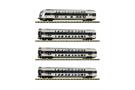 Fleischmann N (DCC) DSB 4-tlg. Set: Doppelstockwagen, DSB