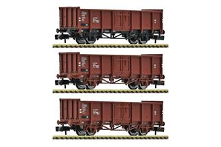 Fleischmann N DR Hochbordwagen-Set, Ep. IV, 3-tlg.