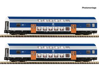 Fleischmann N DR/VEB 2-tlg. Set 2: Doppelstockwagen