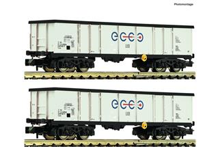 Fleischmann N ecco-rail offenes Güterwagen-Set Eaos, Ep. VI, 2-tlg. *werkseitig ausverkauft*