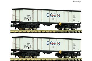 Fleischmann N ecco-rail offenes Güterwagen-Set Eaos, Ep. VI, 2-tlg. *werkseitig ausverkauft*