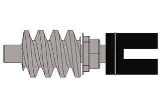 Fleischmann N (ET) Schneckensatz mit Kardanschale
