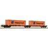 Fleischmann N GySEV Cargo Container-Doppeltragwagen Sggmrs, Hapag-Lloyd, Ep. VI