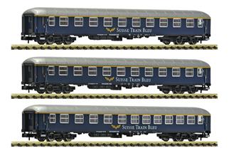 Fleischmann N IRSI Reisezug-Wagenset 1 Suisse Train Bleu, Ep. VI, 3-tlg.