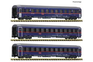 Fleischmann N ÖBB 3-tlg. Set: Eurofima-Wagen „Nightjet“