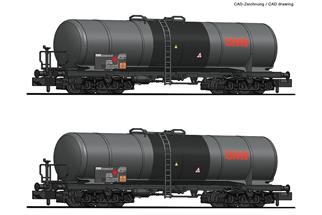 Fleischmann N ÖBB Kesselwagen-Set Uahs, ÖMV, Ep. IV-V, 2-tlg.