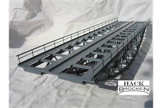 Hack H0 B48-2 Fischbauchbrücke, 48.5 x 13.5 x 9 cm, 2-gleisig, 64 mm Gleisabstand