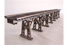 Hack H0 HO60-A Holzbrücke, 60.4 x 5.5 x 8.4 cm, einstufig mit 7 Stützen