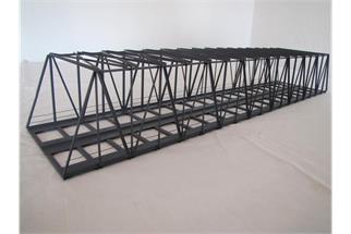 Hack H0 K63S-2 Kastenbrücke schräg, 63 x 13.5 x 9.5 cm, 2-gleisig, 64 mm Gleisabstand