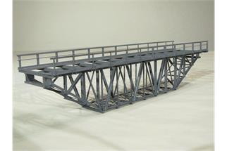 Hack H0 KU30 Unterzug-Kastenbrücke, 30 x 6.8 x 7.3 cm