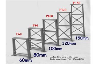 Hack H0 P80 Brückenpfeiler, 80 mm
