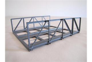 Hack H0 V15-2-64 Vorflutbrücke gerade, 15 x 13.2 x 4.5 cm, 2-gleisig, 64 mm Gleisabstand