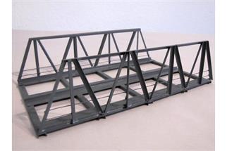 Hack H0 V18-2 Vorflutbrücke schräg, 18 x 10.8 x 4.5 cm, 2-gleisig